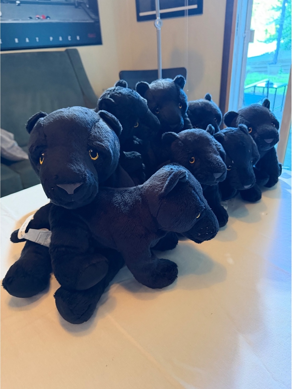 Set of 8 Ikea Black Panther Plush Toys